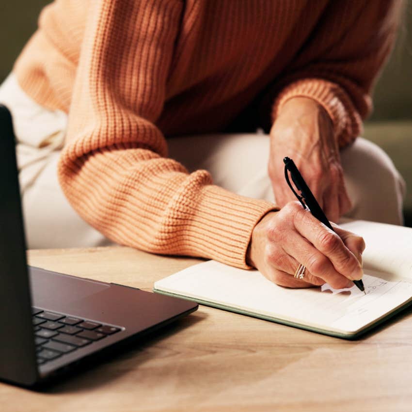 woman who always has an edge in life as she micro-journals