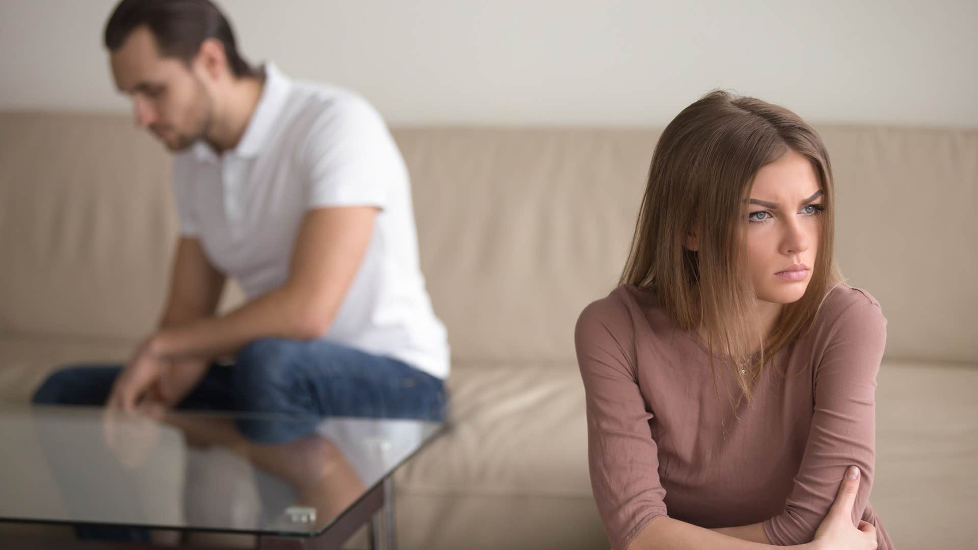 woman not communicating her feelings to her partner