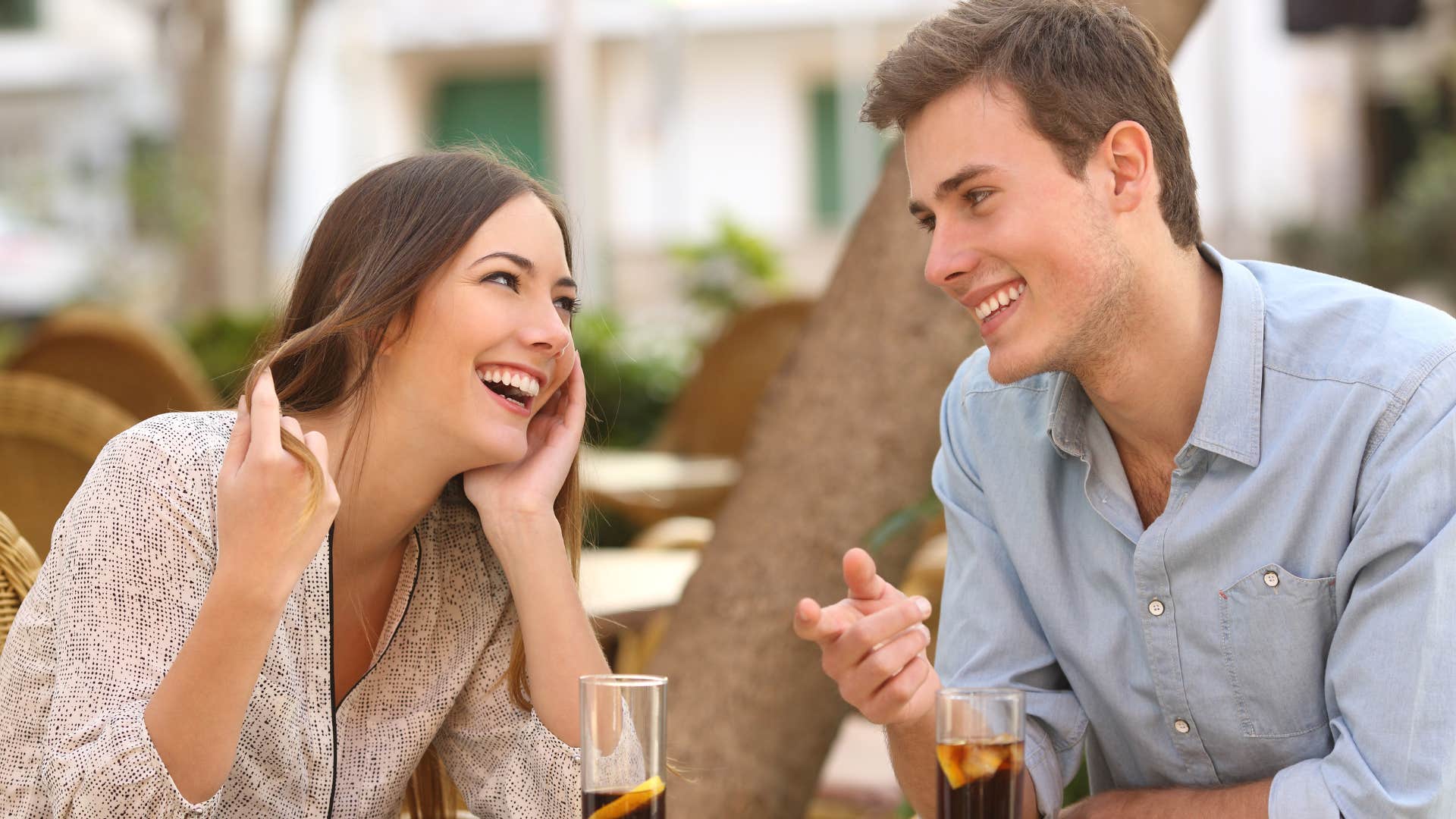 narcissistic man being overly charming with woman