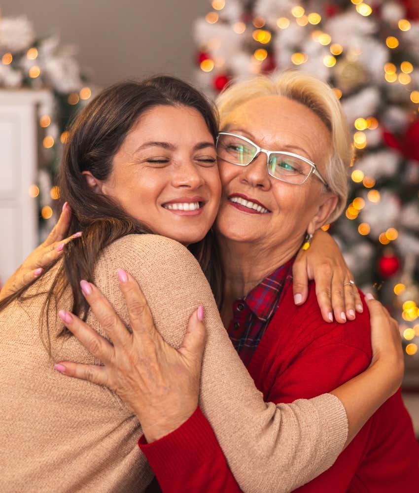 family celebrating spend-free holiday