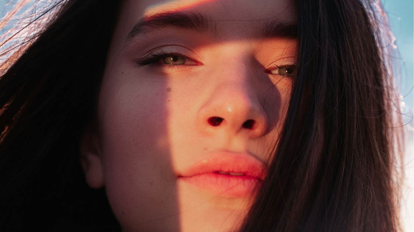 Woman has spiritual hygiene.