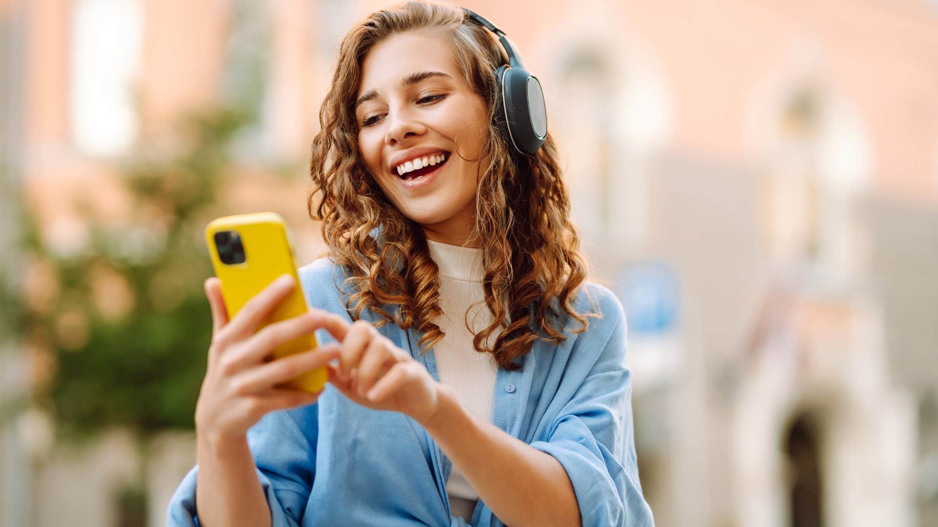 woman manifesting dream partner by picking song