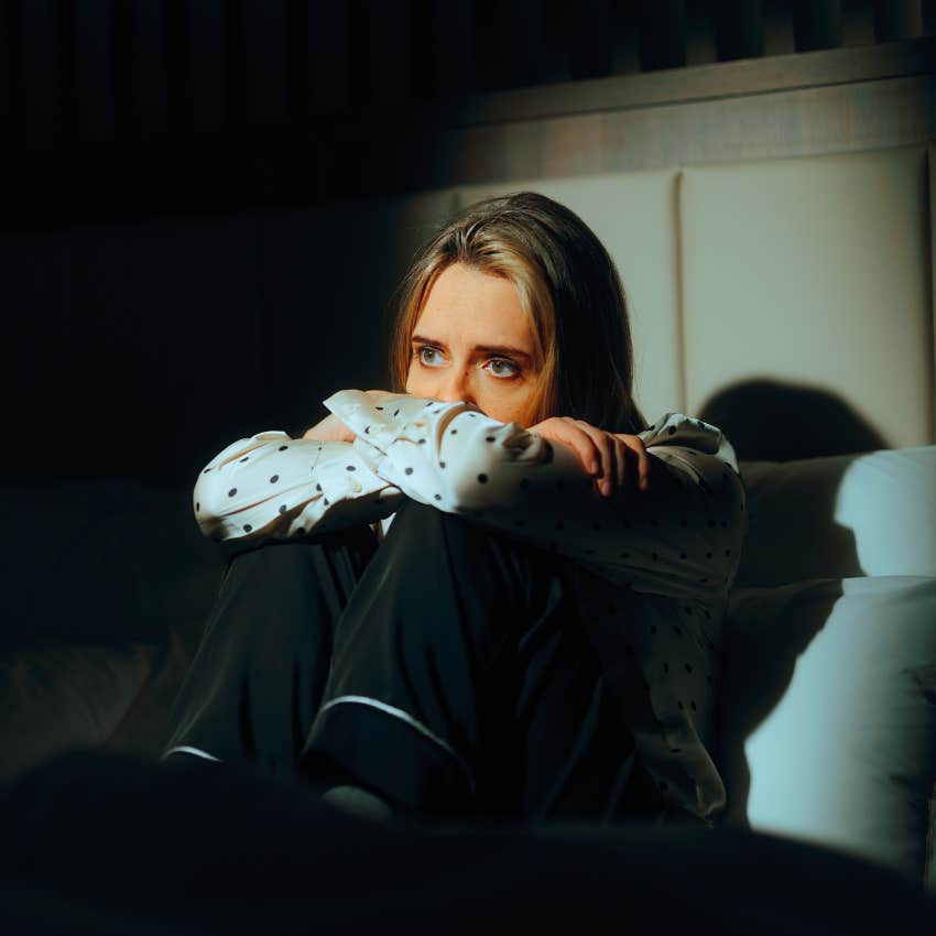 woman who believes the world is against her as she hallucinates