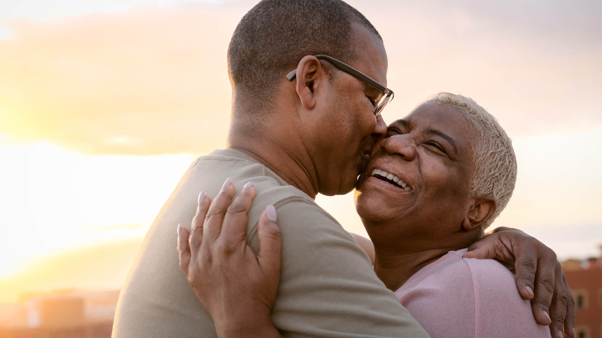man thoughtfully celebrating his wife's wins