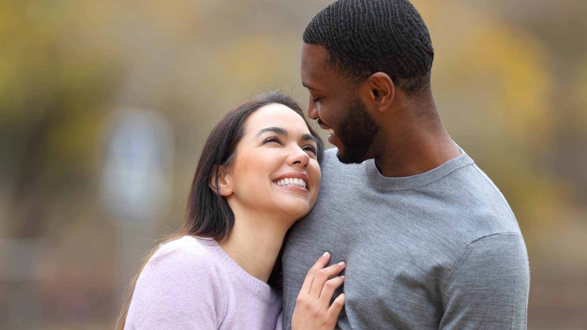 Healthy couple does daily download