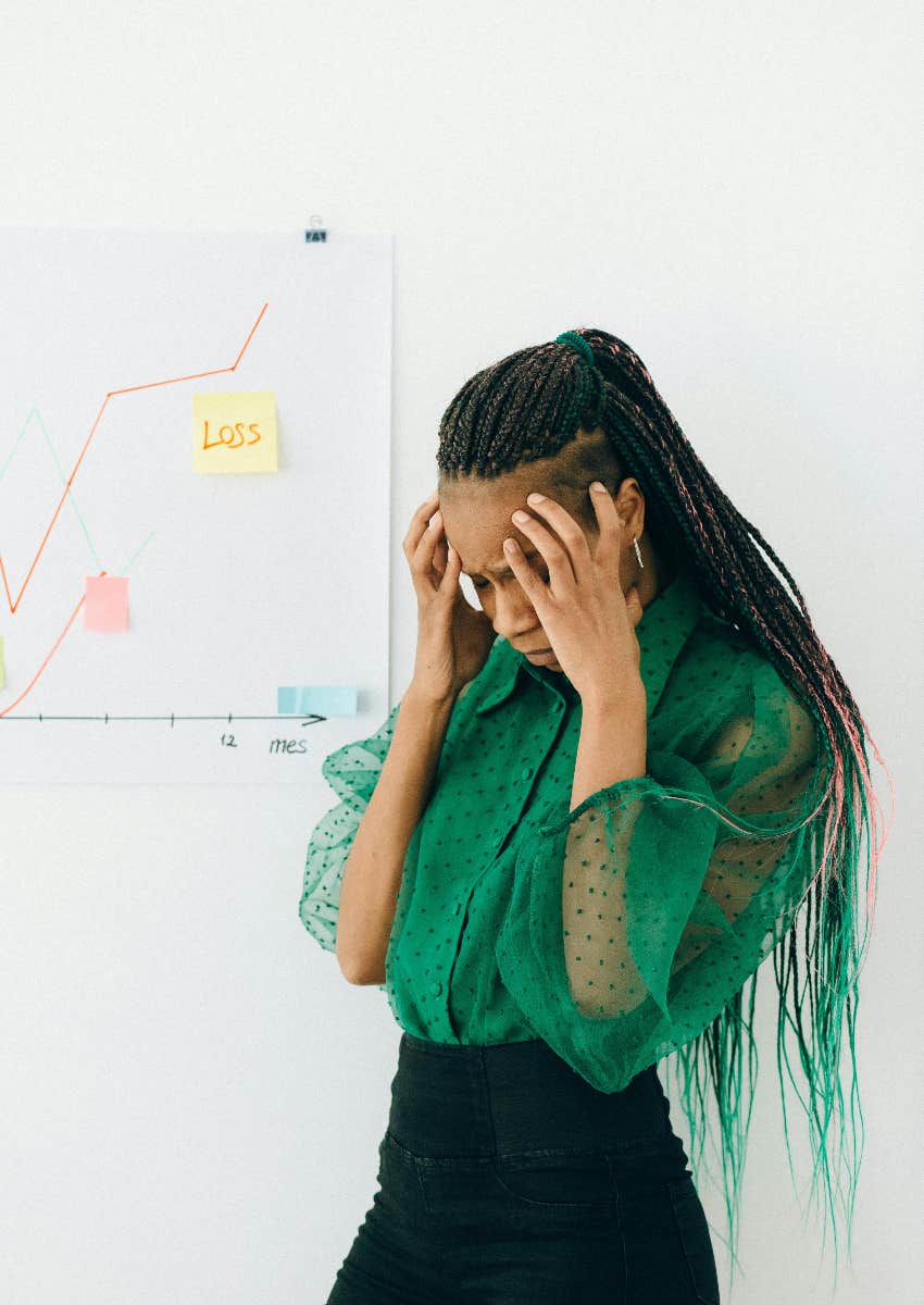 woman who is never positive at work