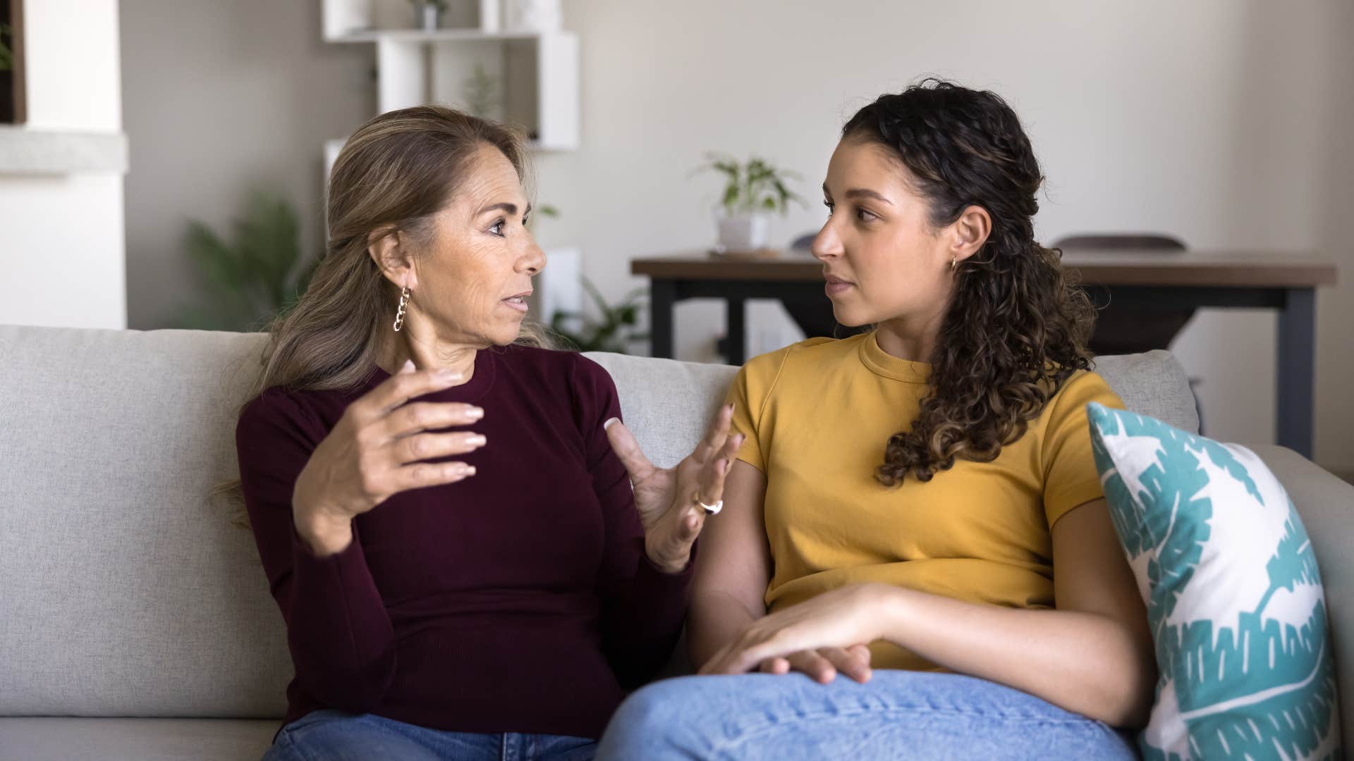 things that were once considered polite but now young generations think are rude giving unsolicited advice baby boomer mom giving younger daughter unsolicited advice