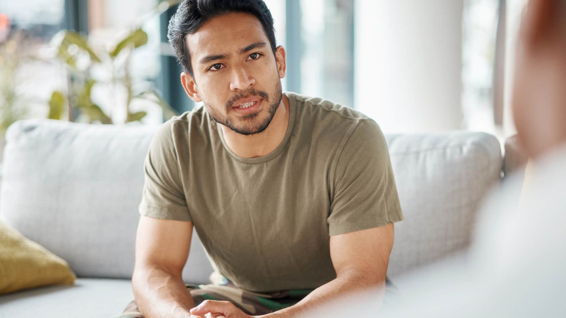 Man arguing about being forgotten with a friend.