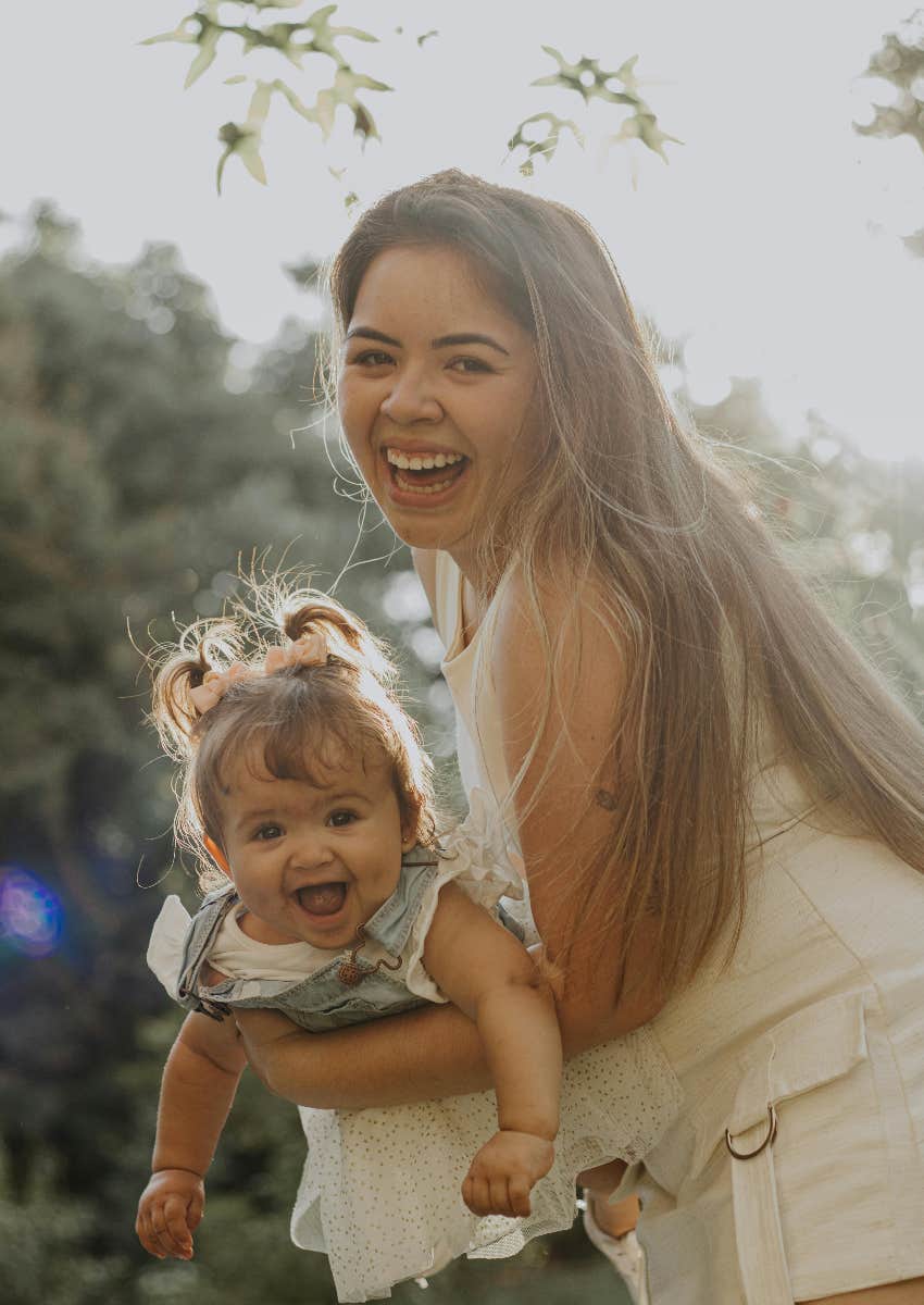 happy aunt and niece
