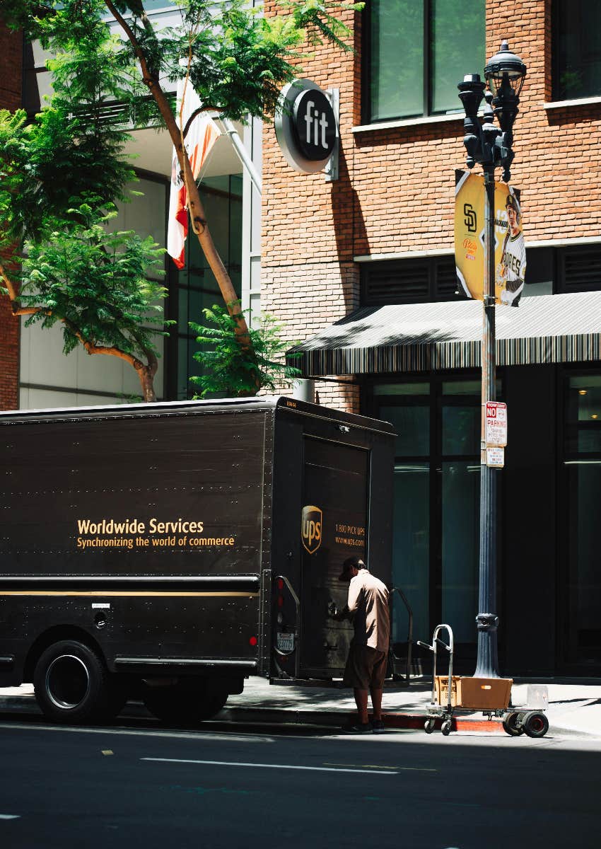 UPS Employee Says Staff Was Ordered Back To Work Two Hours After Co-Worker Died On The Job UPS truck and driver