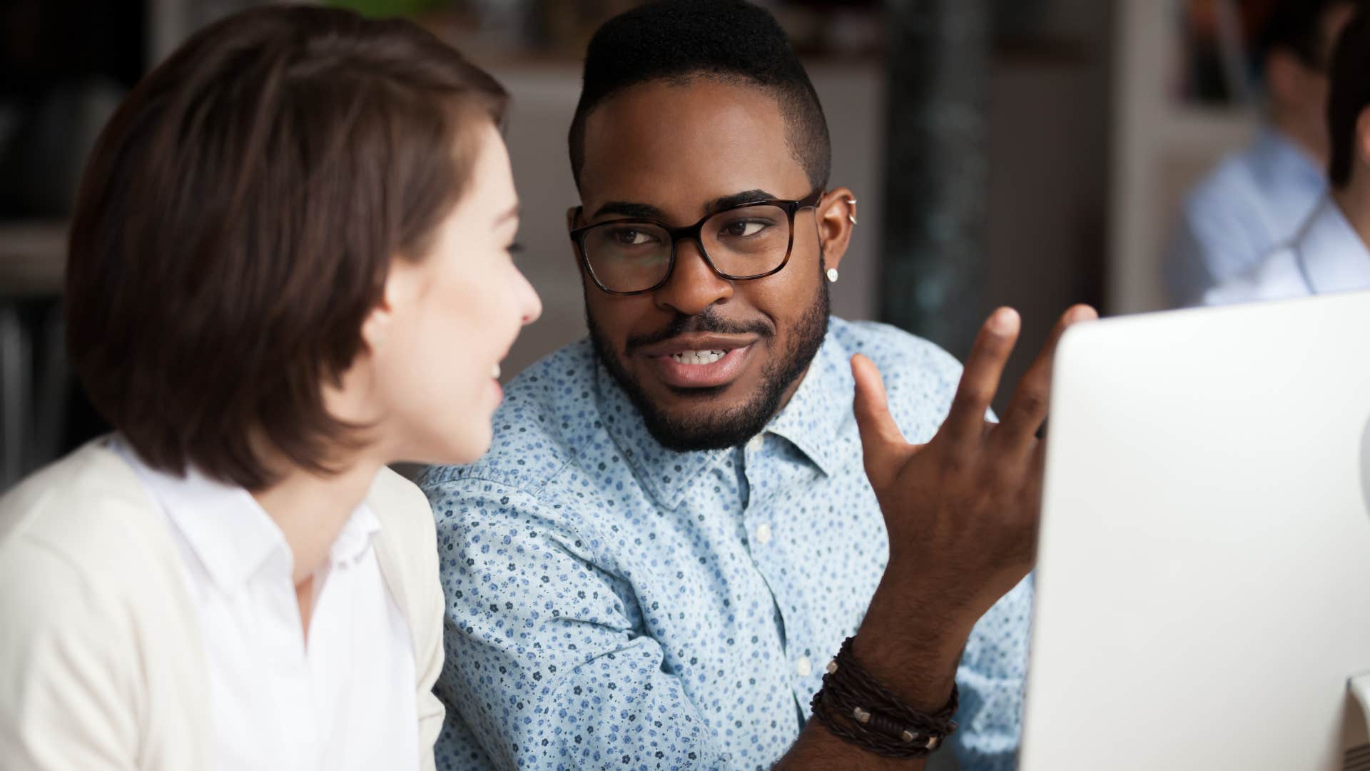 man wanting to date woman he works with as he finds perfect balance