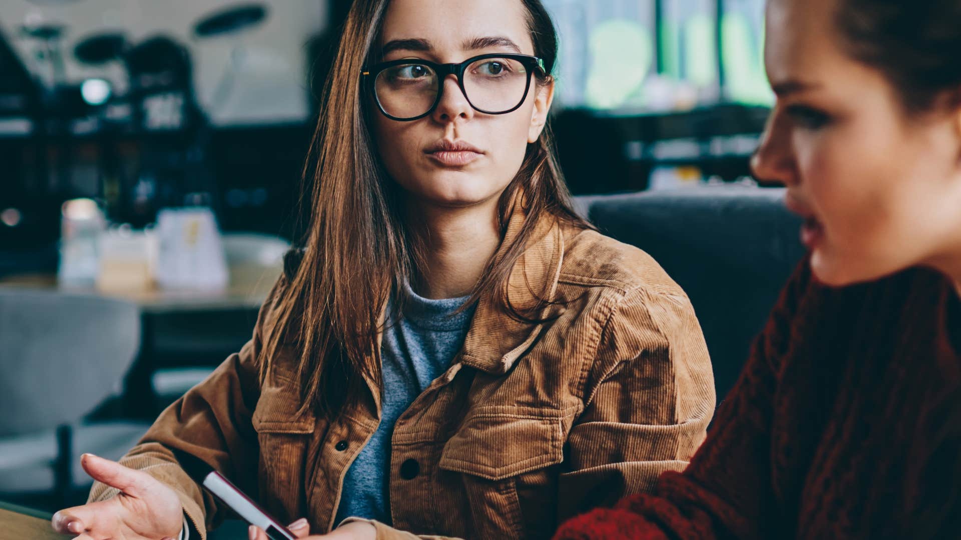 woman whose friends shape her more than she realizes as she can read people