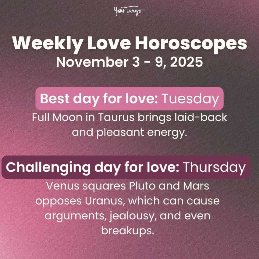 weekly love horoscope november 3 9 2025