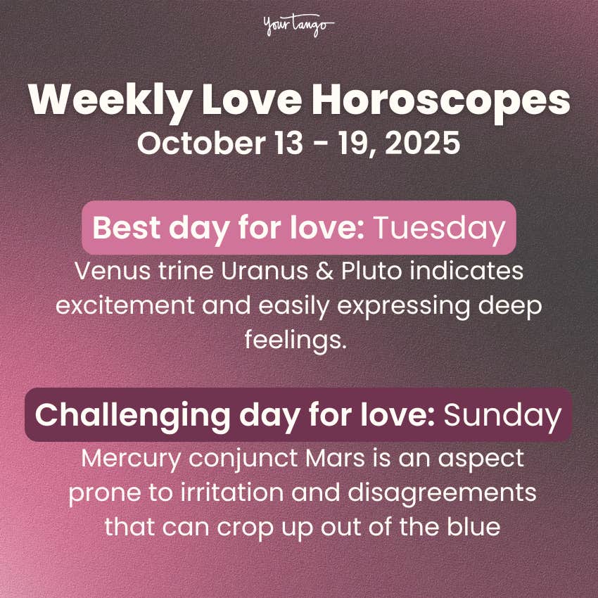 weekly love horoscopes october 13 19 2025
