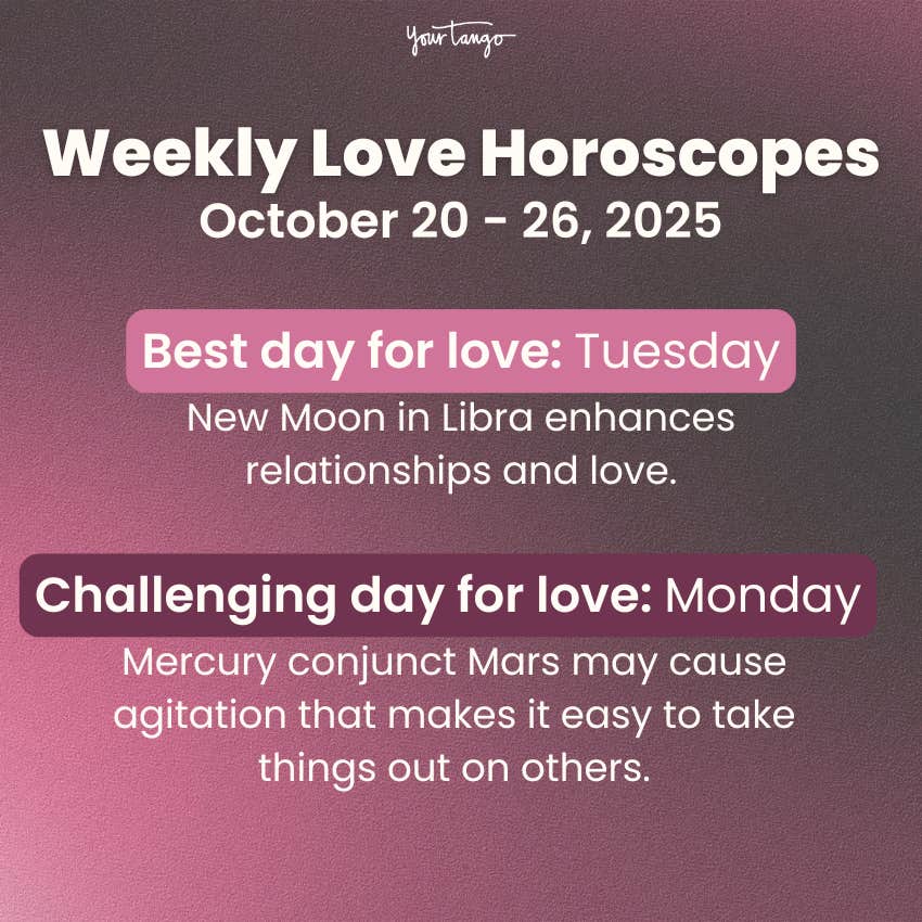 weekly love horoscopes october 20 26 2025