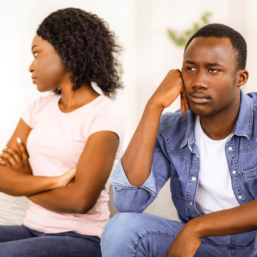 couple in a relationship where the love starts to crack as there is a lack of intimacy