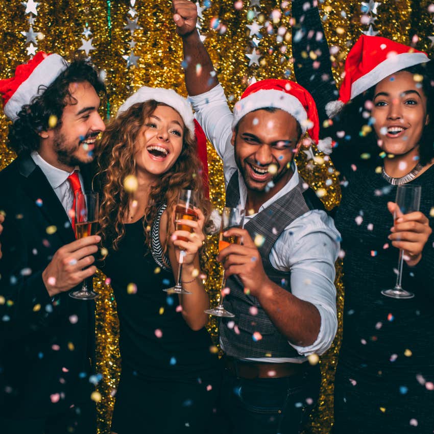 why the holidays and the end of the year are the ideal time for a job search networking people at an office Christmas party
