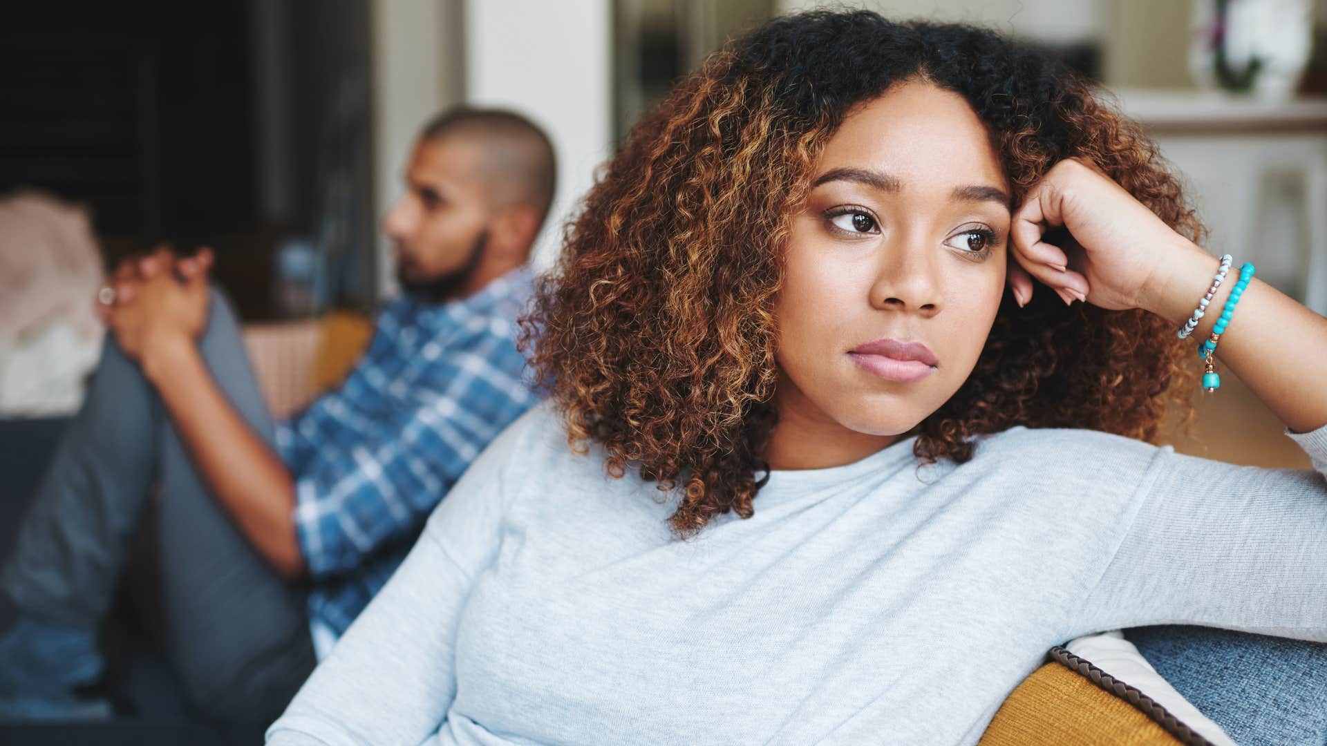 woman uninterested in husband