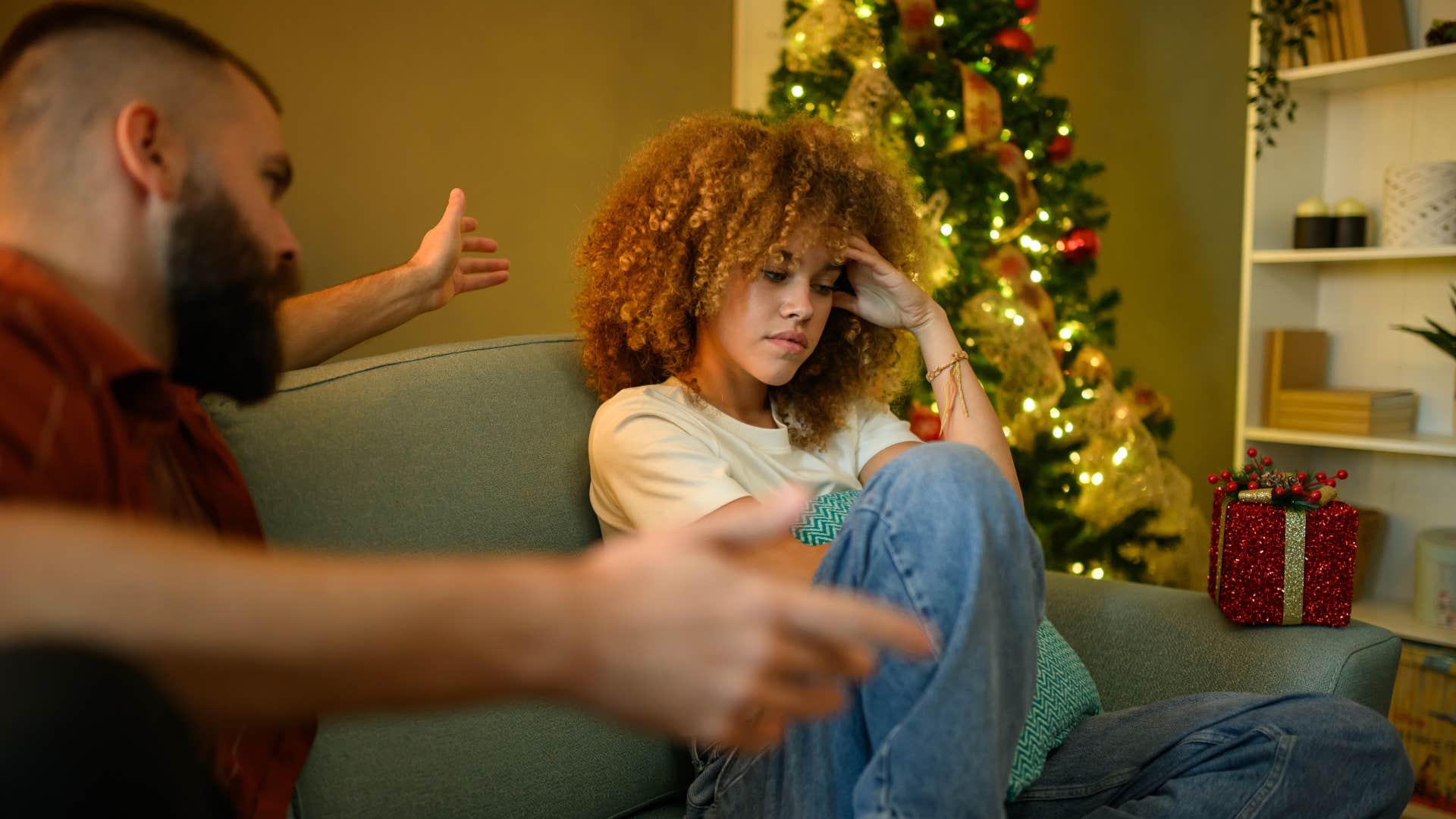a wife who is so tired of doing everything for her husband usually say these things all the time i can't remember the last time you did something nice for me sad woman telling husband i can't remember the last time you did something nice for me