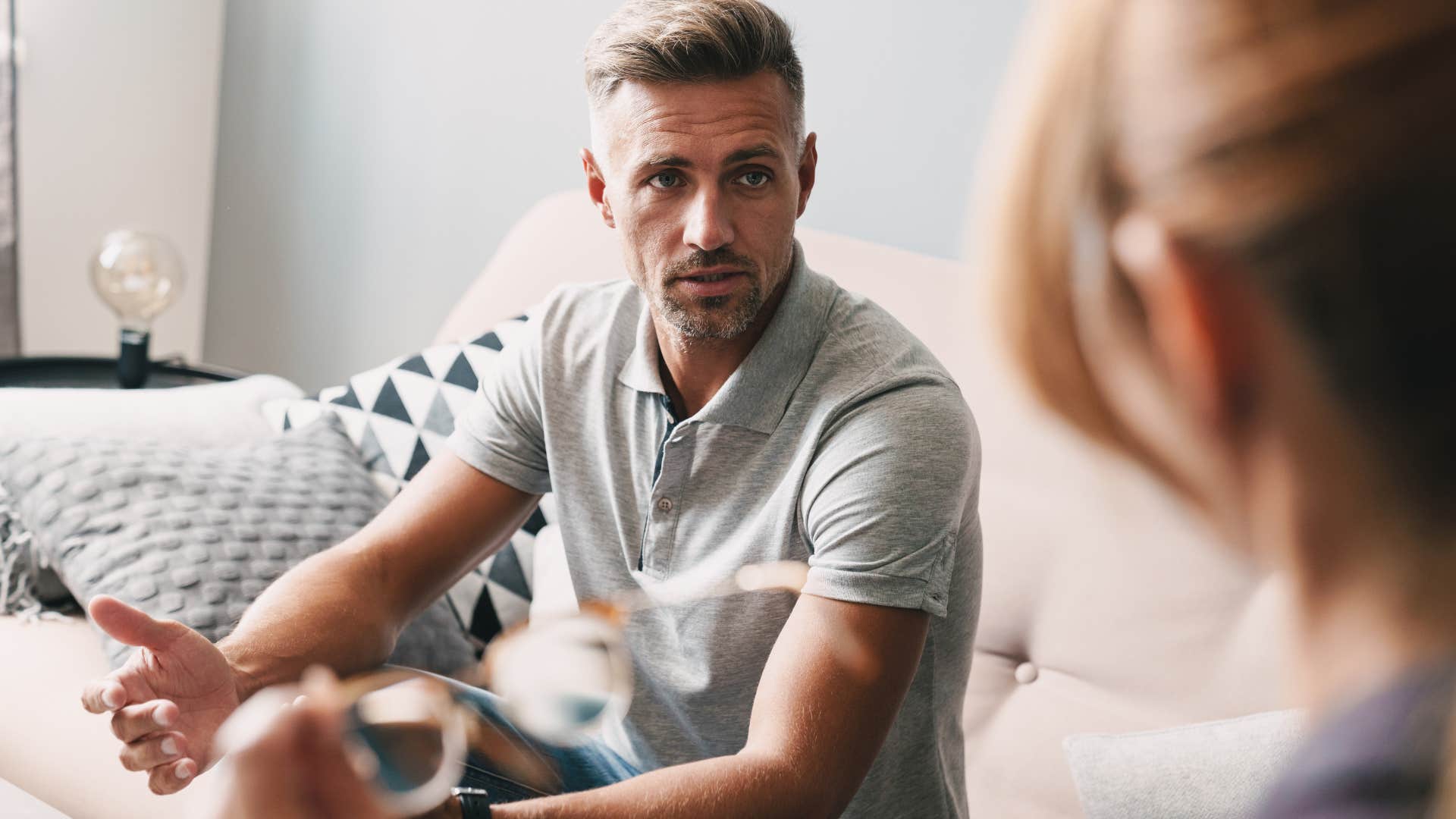 Man who's more impatient arguing with his wife.