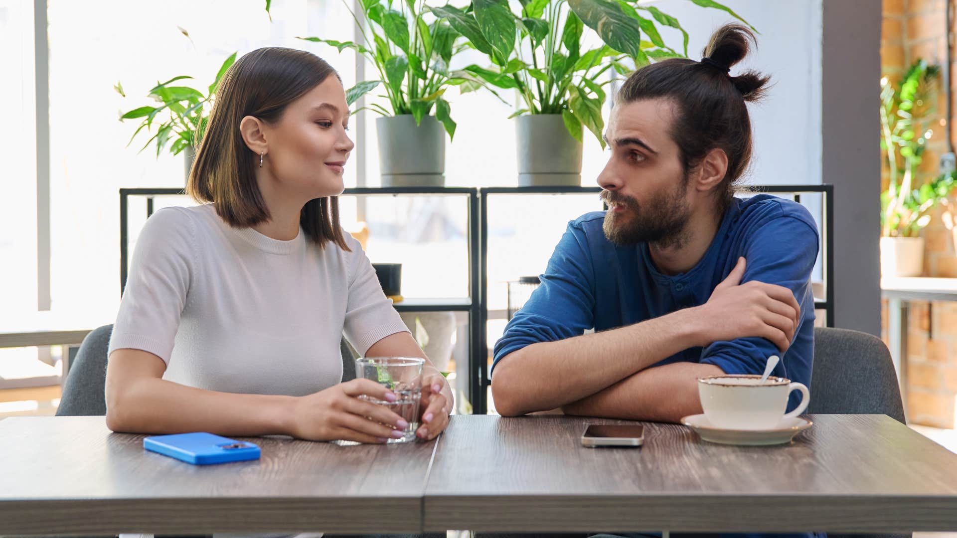 woman telling partner to do what makes him happy