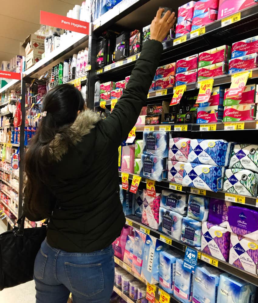Woman Calculates How Much She’s Spent On Period Products woman buying period products many women worldwide face period poverty