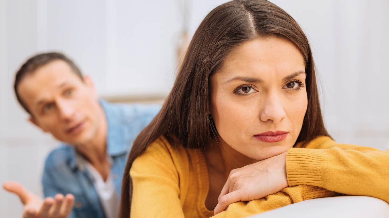 woman turned away from husband she's stopped loving