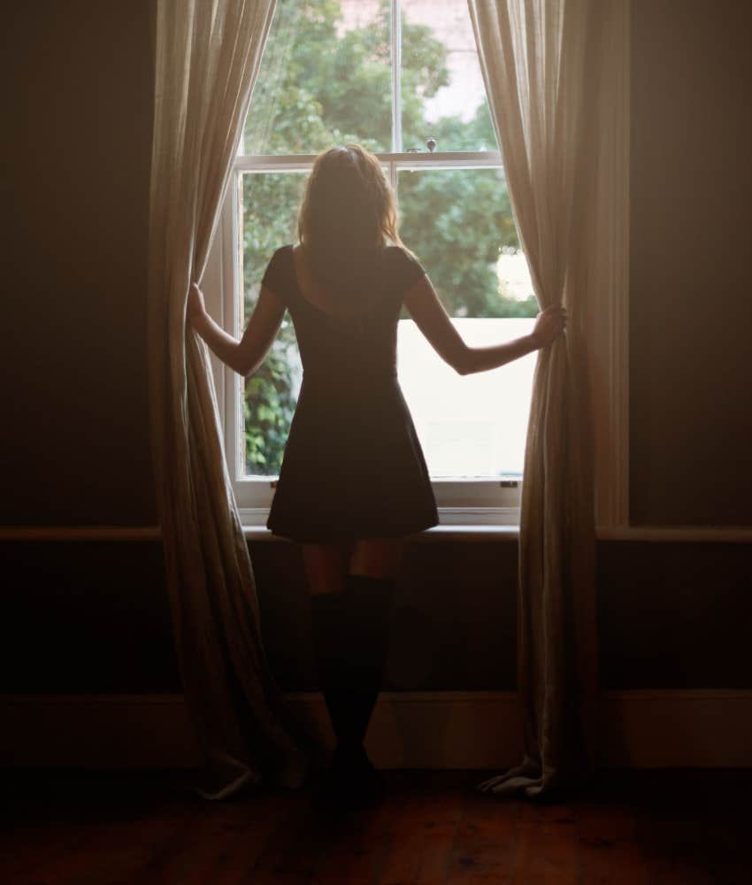 Woman understandably upset neighbor asked her to close curtains