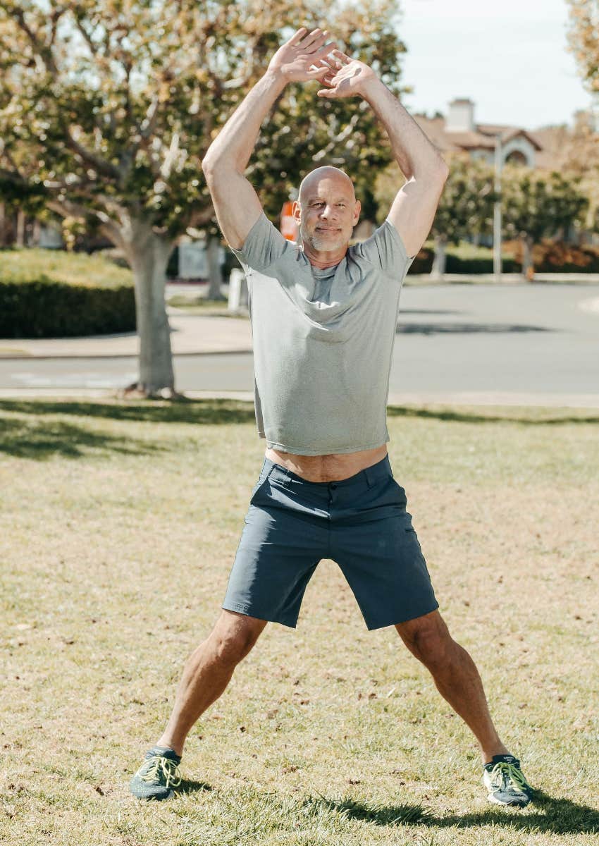 older man working out