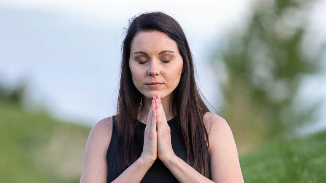 Yoga changes woman's life.