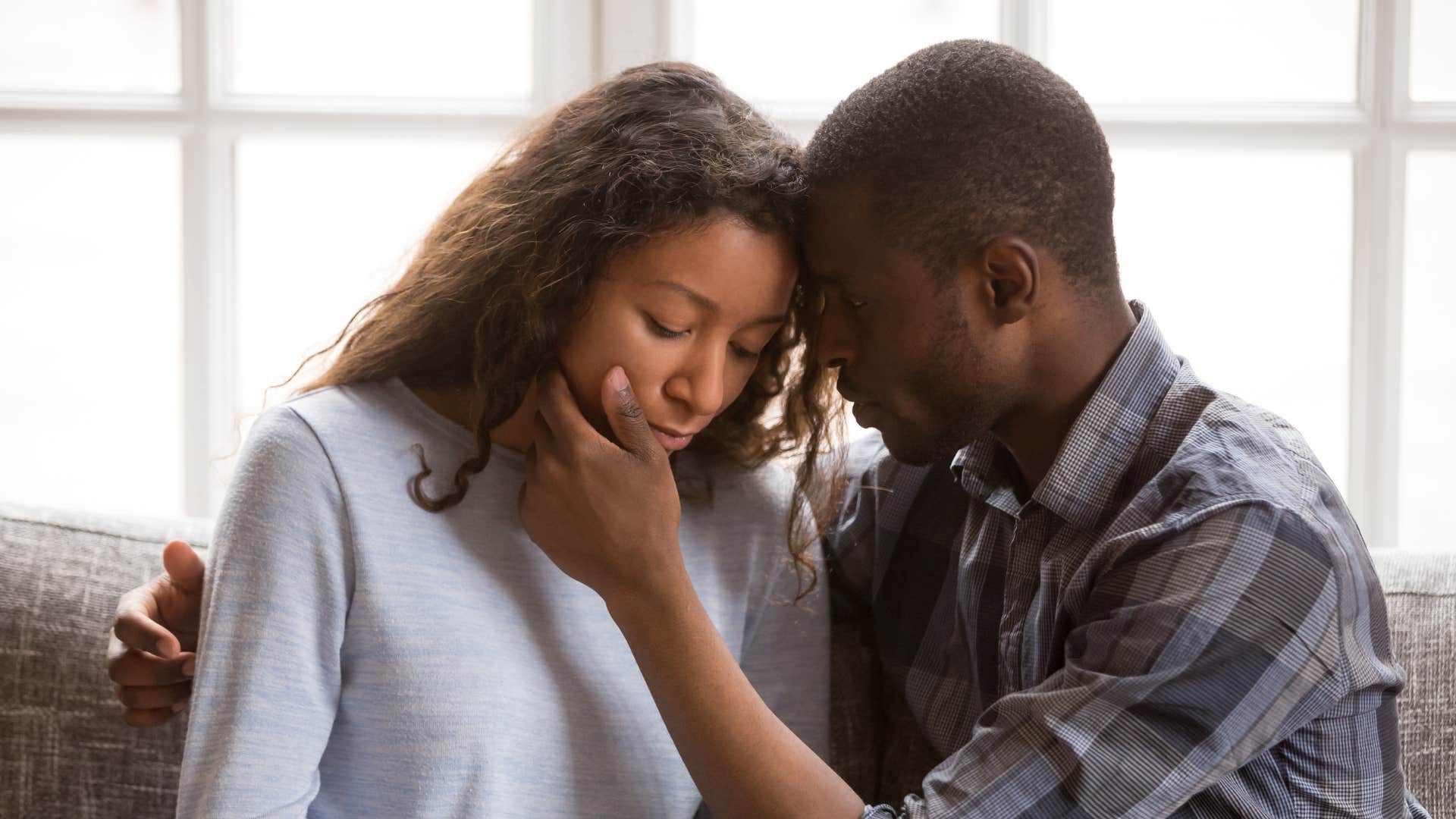man admitting he's wrong and reconciling with partner