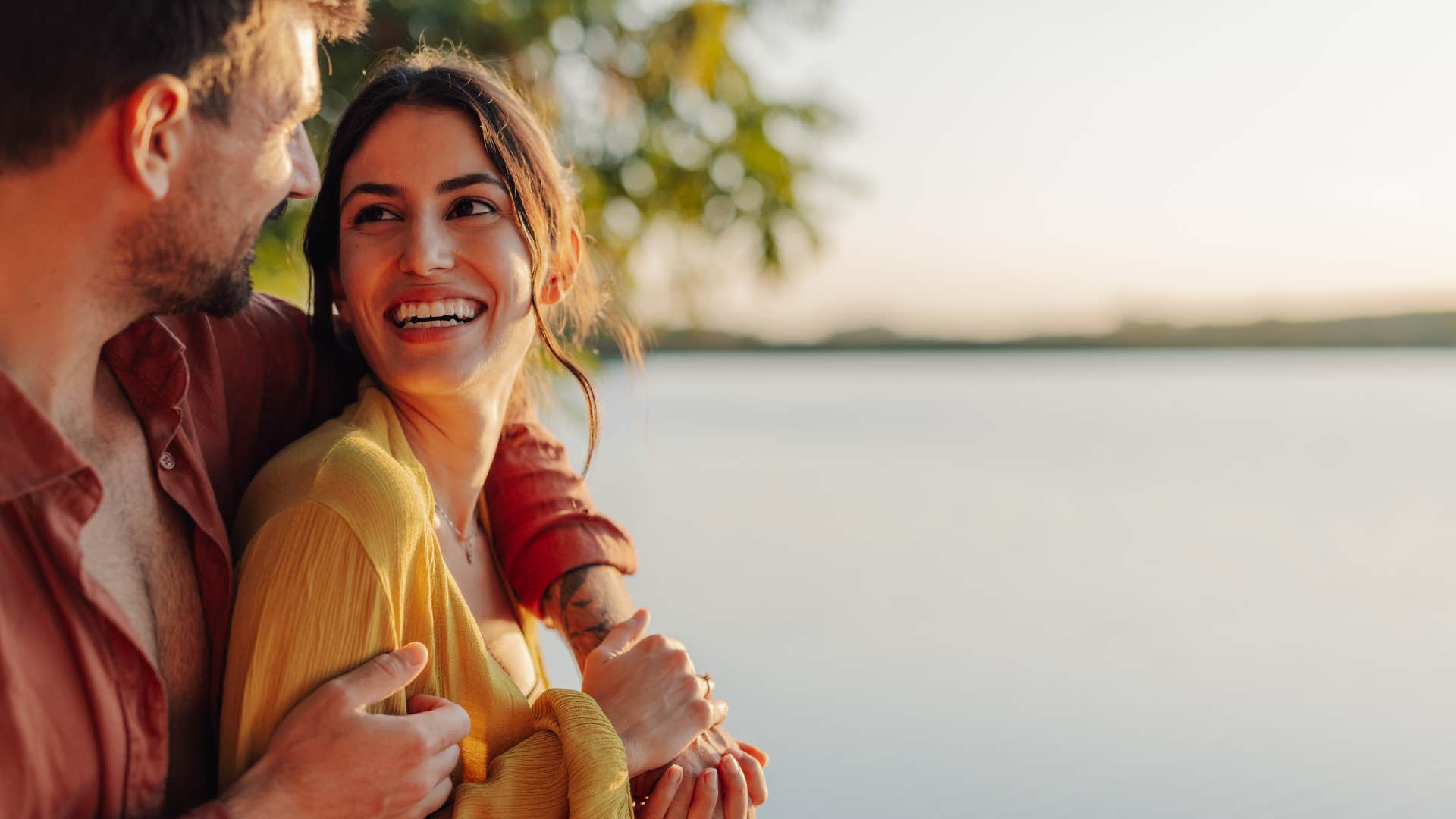 man making his partner feel beautiful