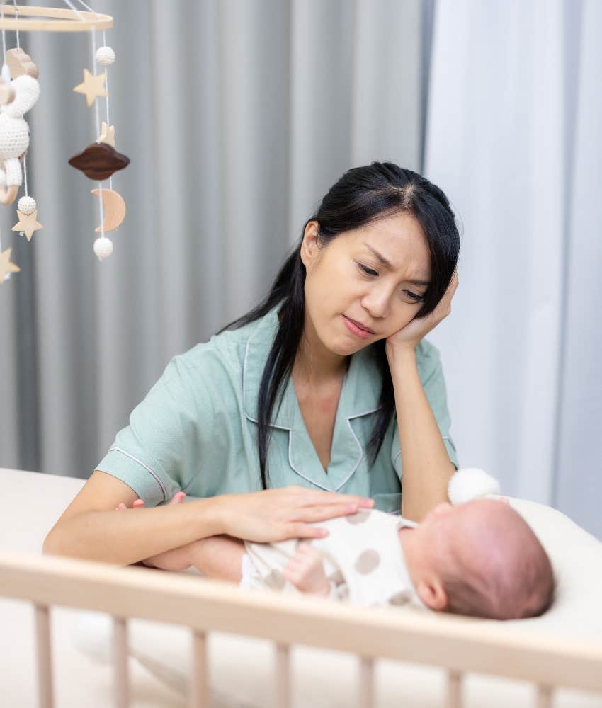 mom staying home to care for baby