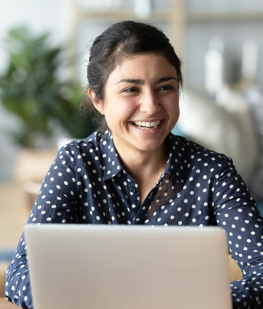 Anxious person finds inner peace amusing