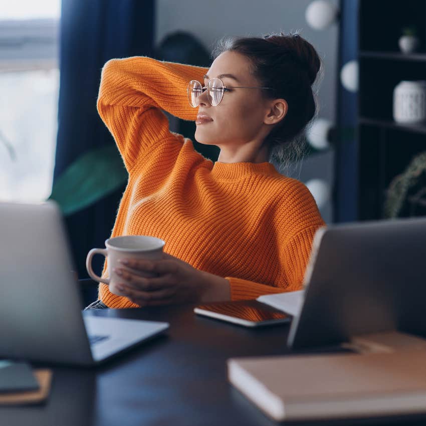 woman who gets stuff done by letting go of what was