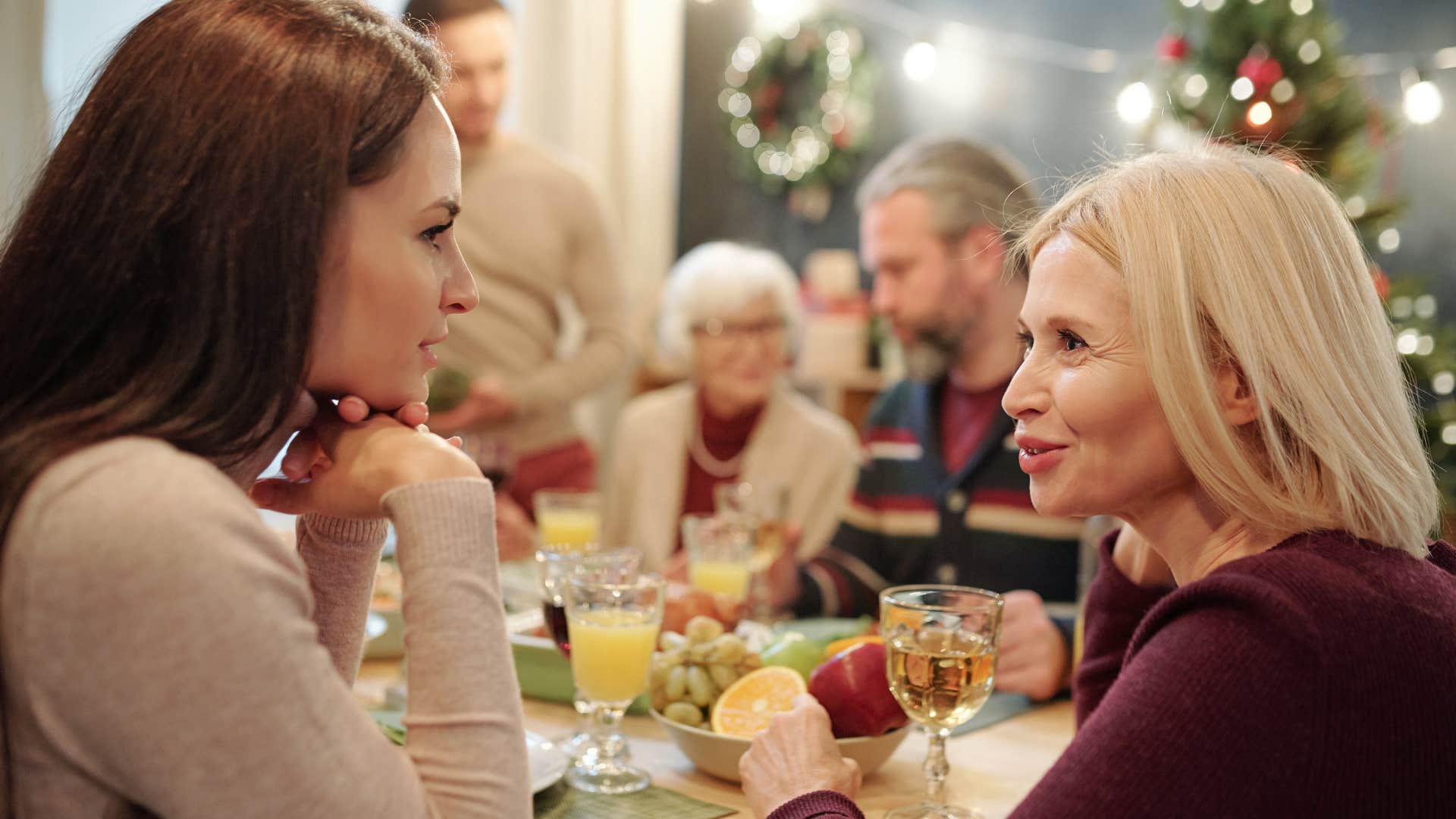 woman who wants to not lose it during the holiday season by really listening