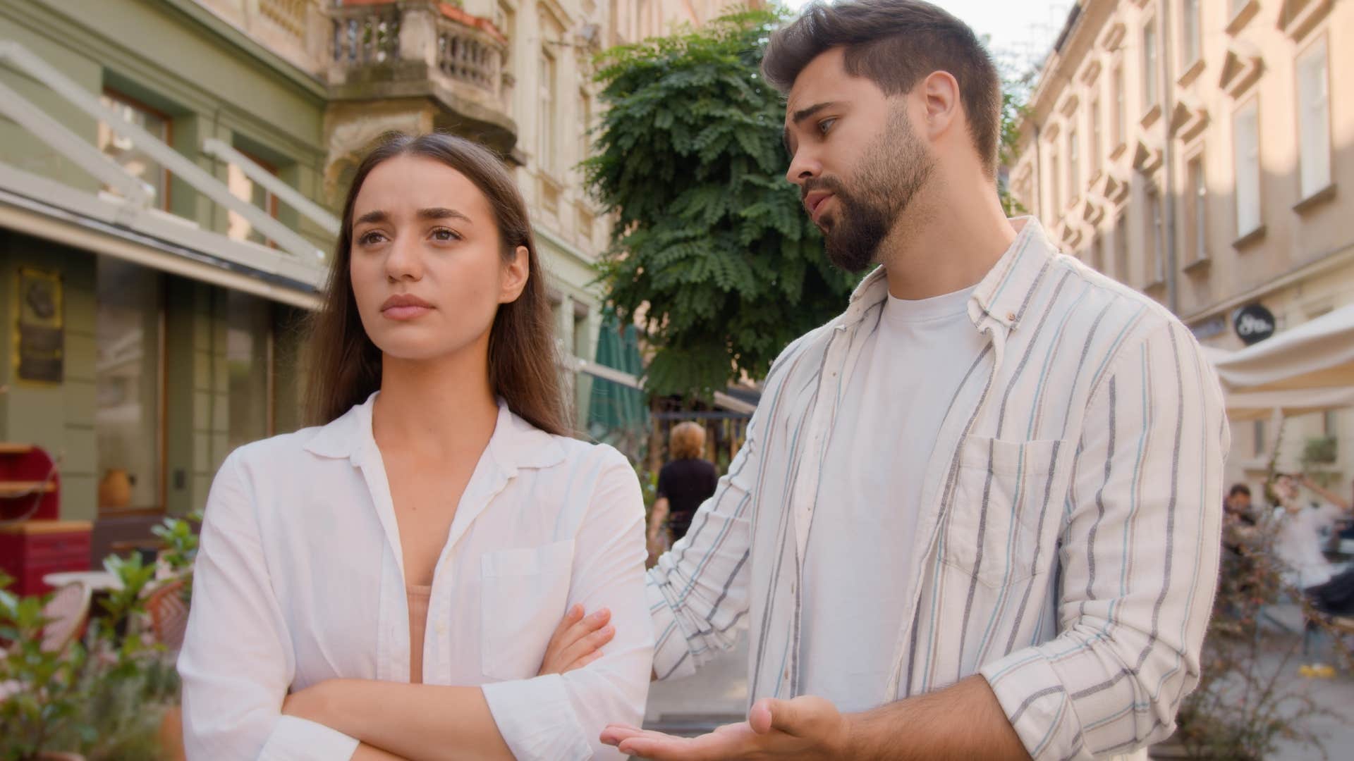 Romantic couple manage anger