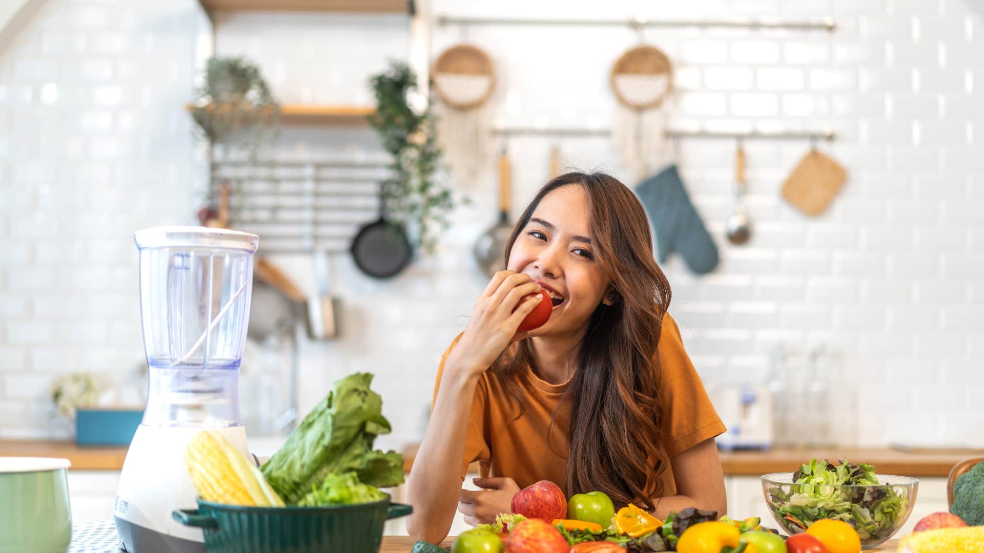 woman who tries the calming fix of eating real food