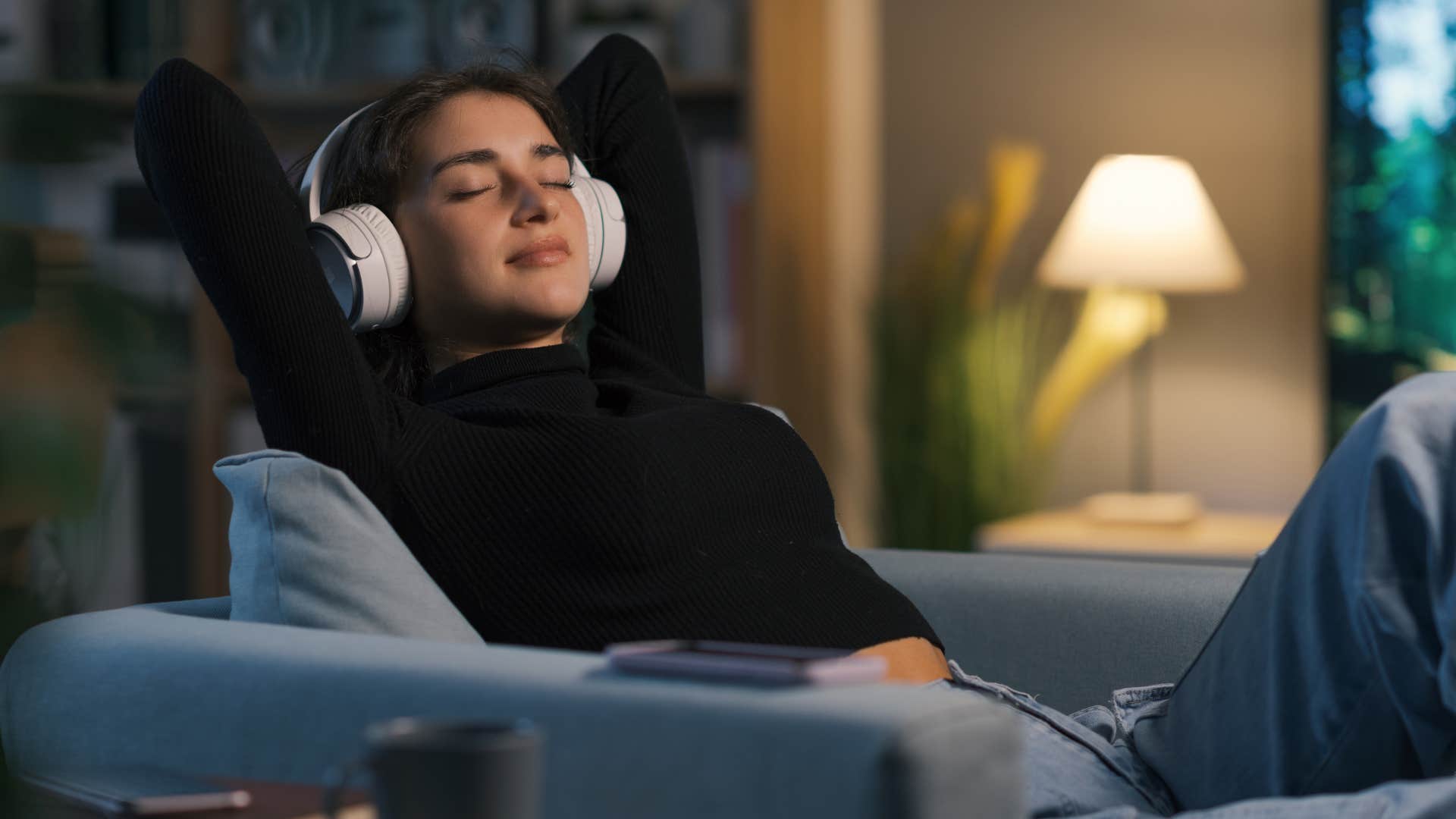 woman who tries the calming fix of spending some time with herself