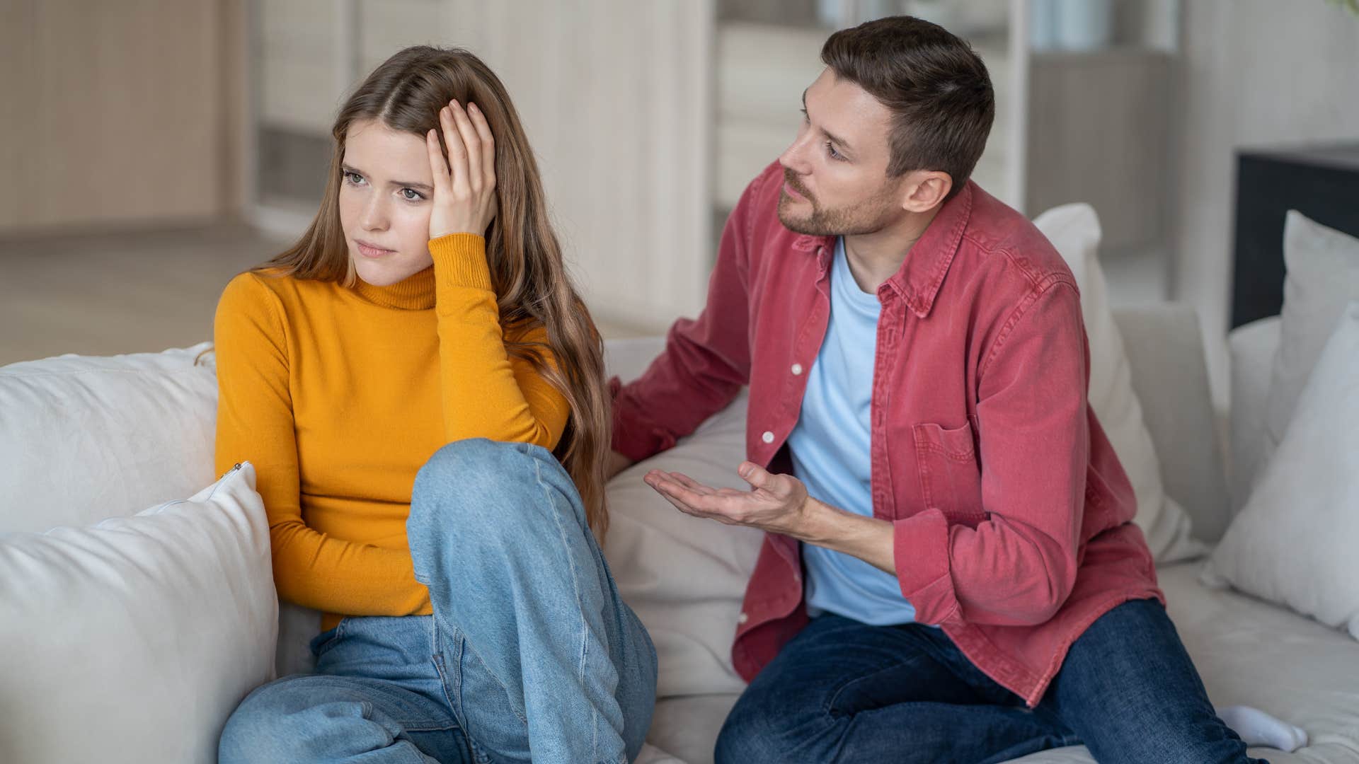 couple arguing dealing with resentment