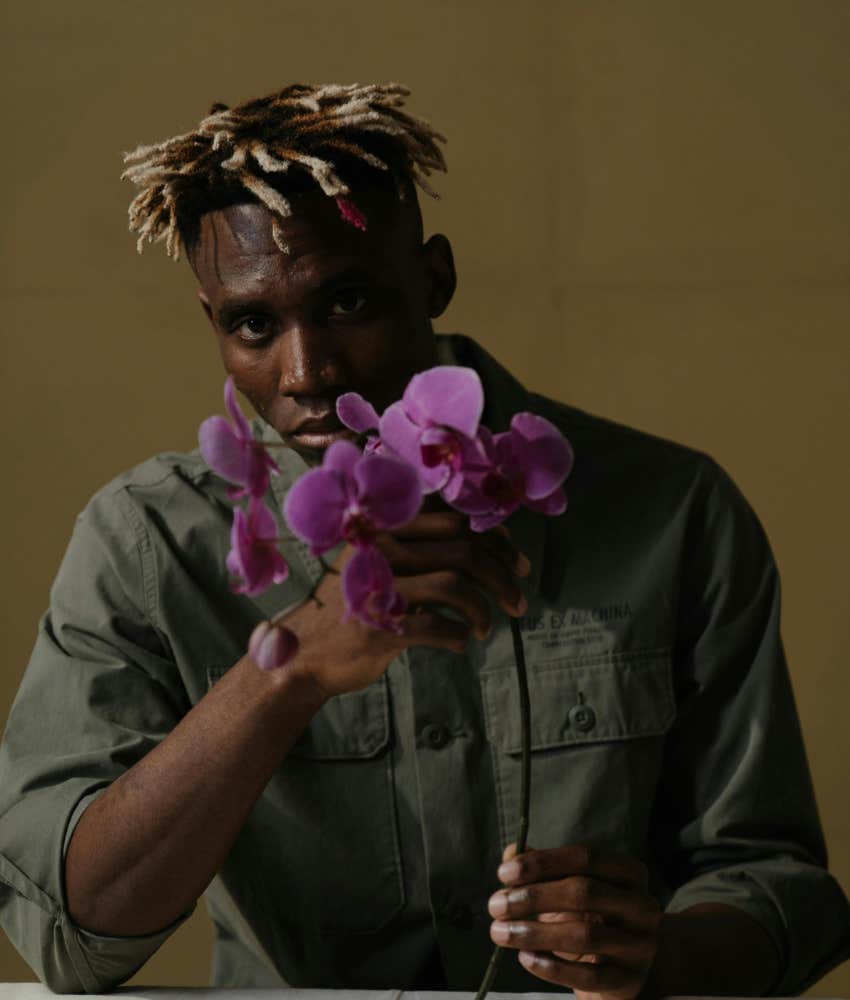 Man dreaming in purple reveals who he really is