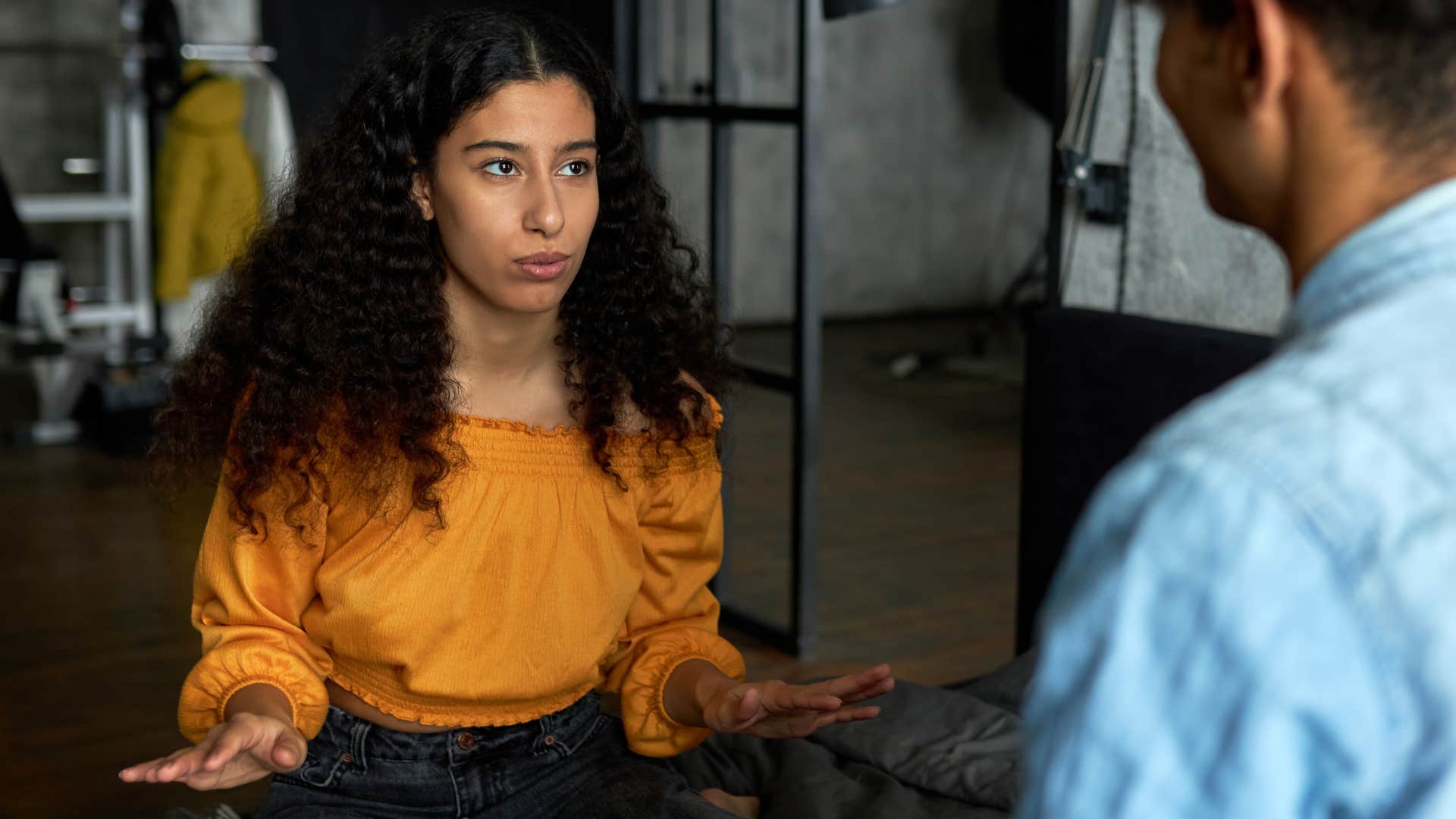 ungrateful woman not saying thank you to her husband