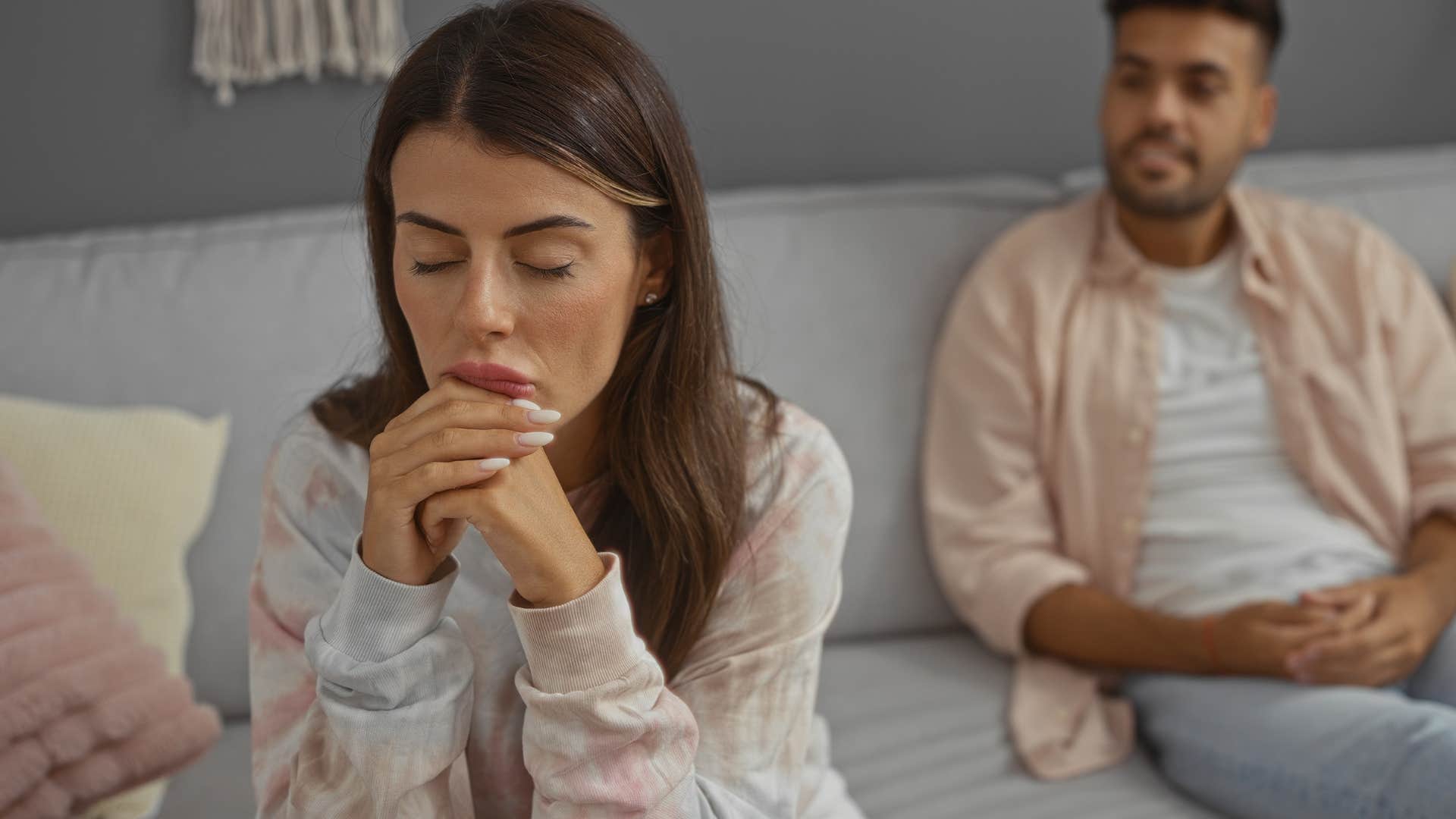 woman weaponizing affection with husband