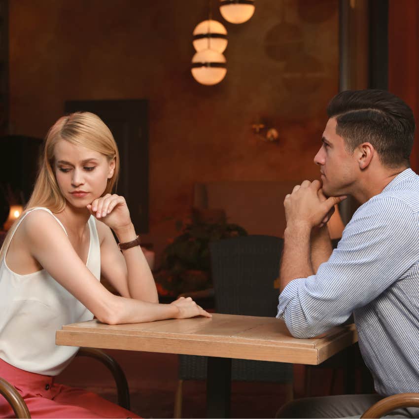 man saying the phrase you're intimidating that changes how woman feels about him