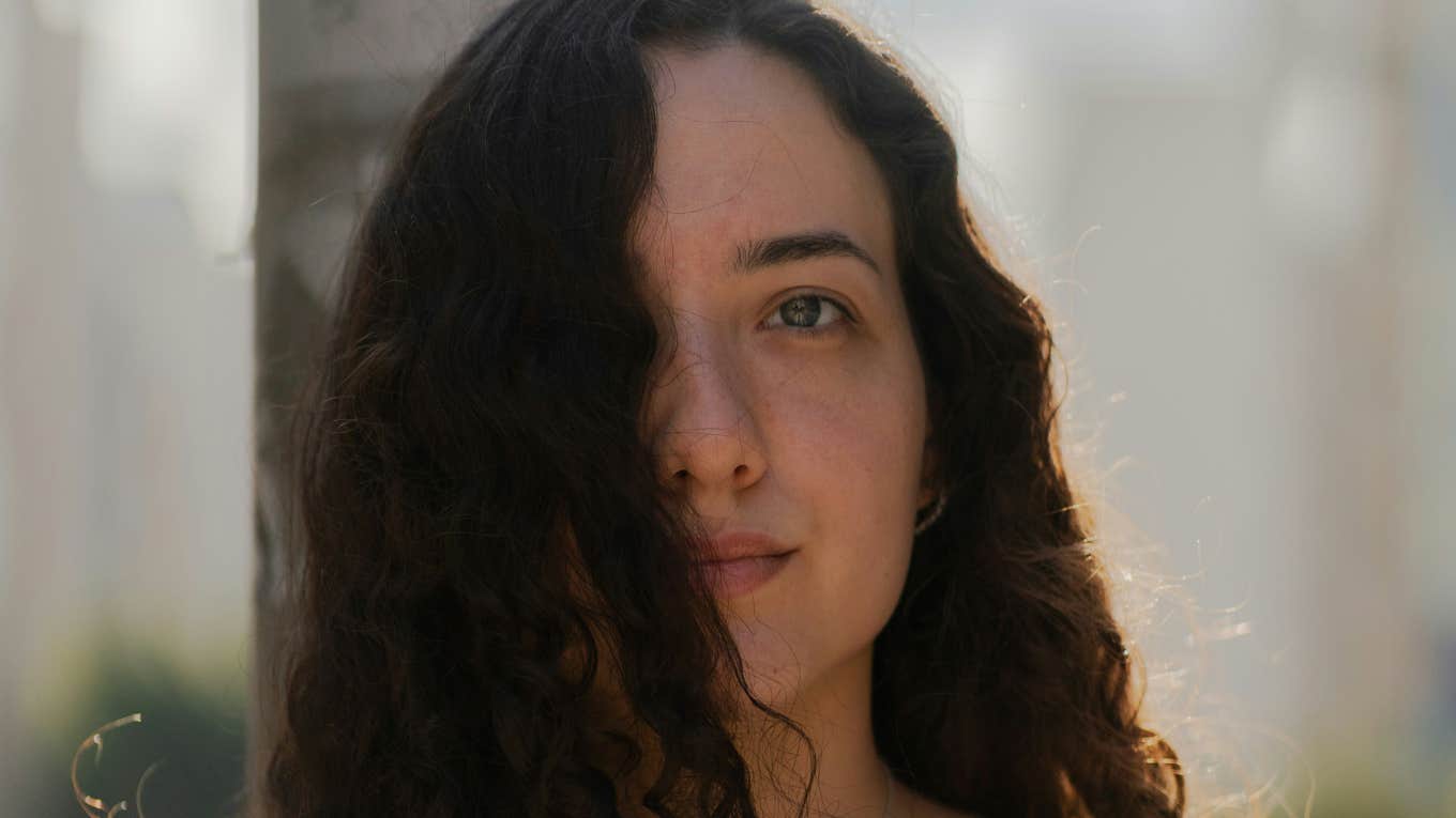 Woman couldn't feel happy.