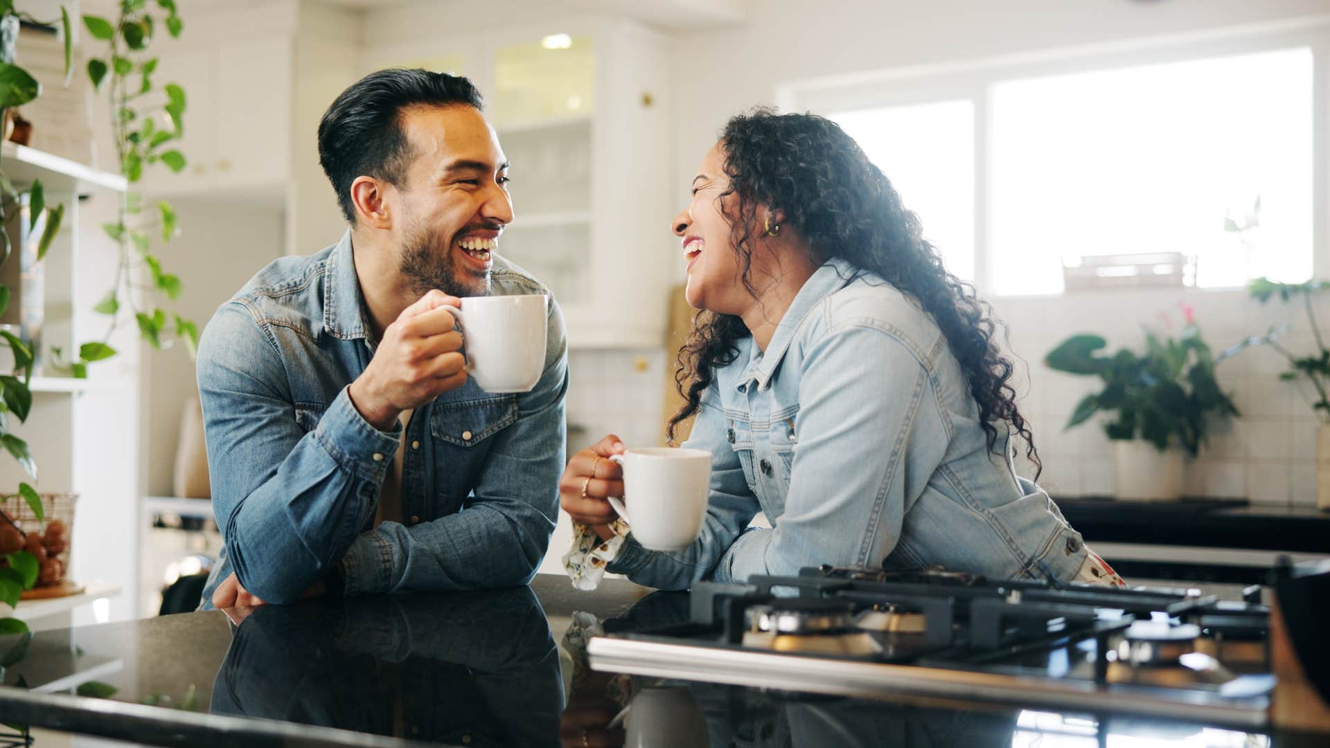 couple having a weekly date night at a cafe