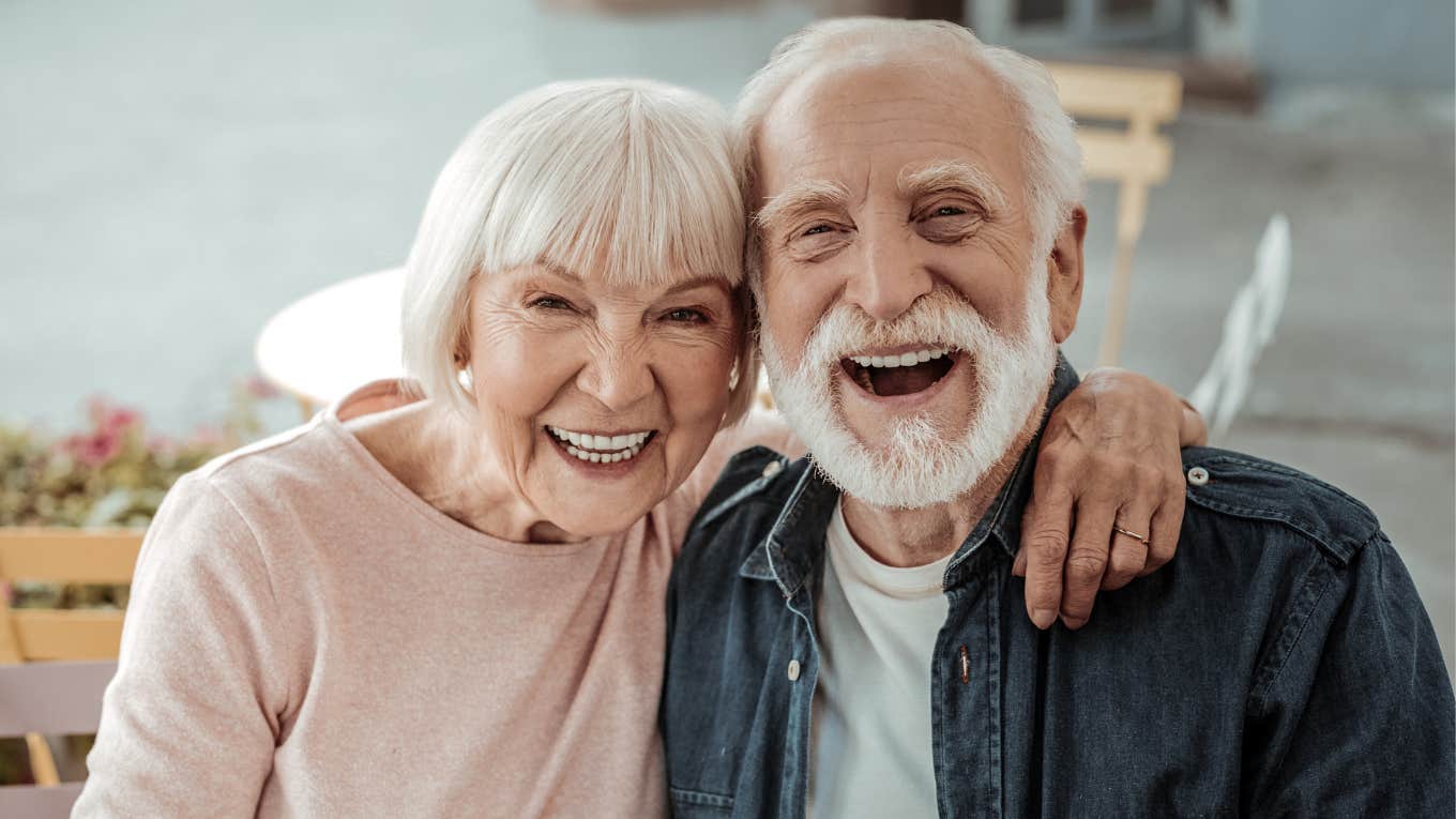 older couple deeply in love after decades together