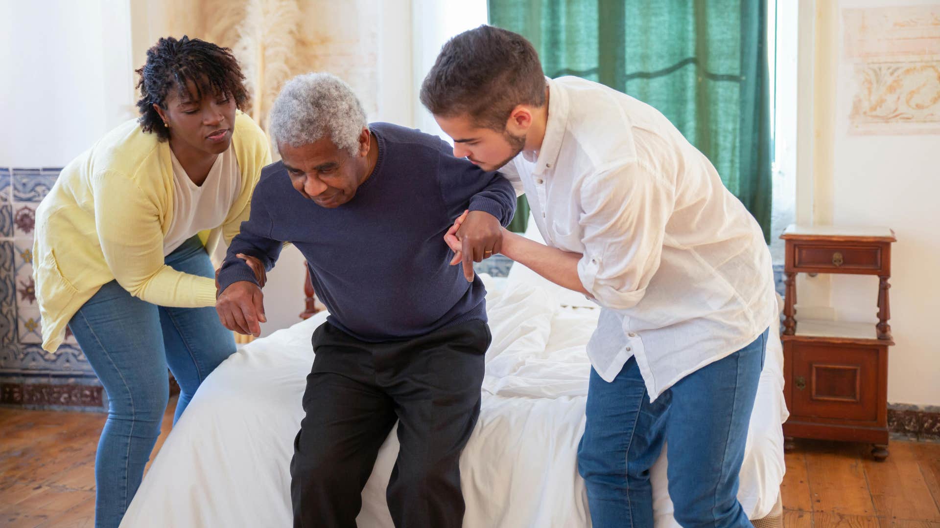 child caring for a family member