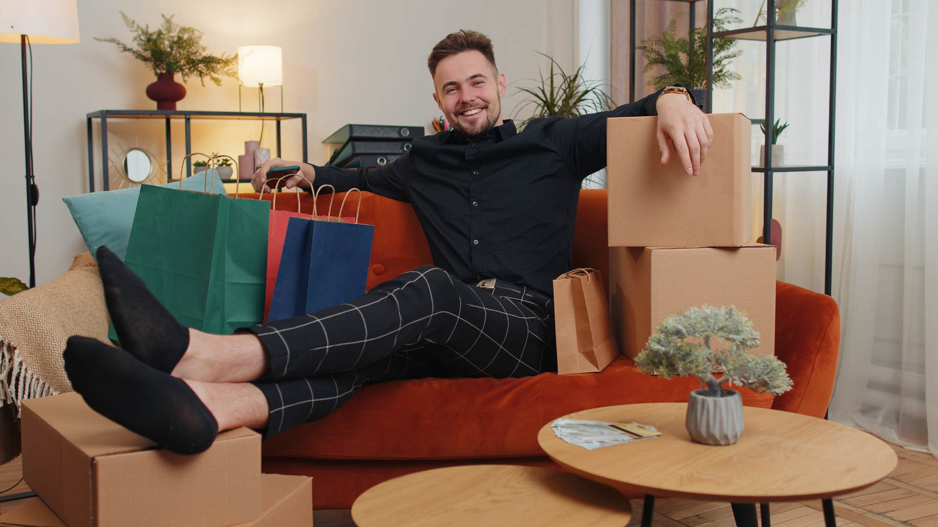 man who is a narcissist as he isn't frugal he's stingy except when buying things for himself