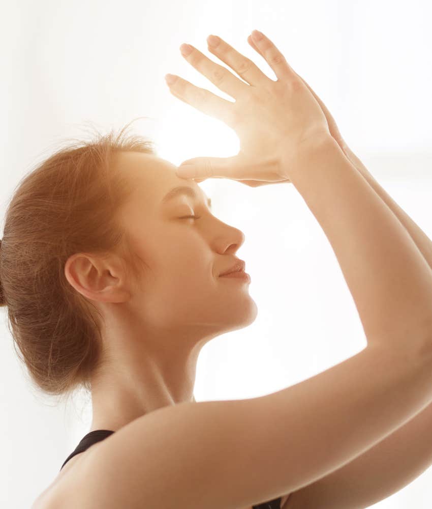 Empathic person focuses on the spiritual